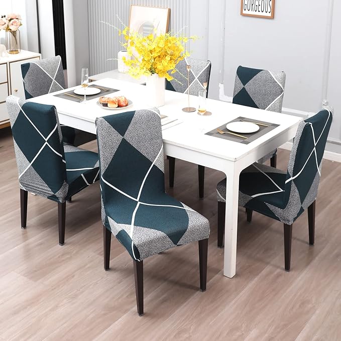 Checkerplaid Blue - Chair Table Covers