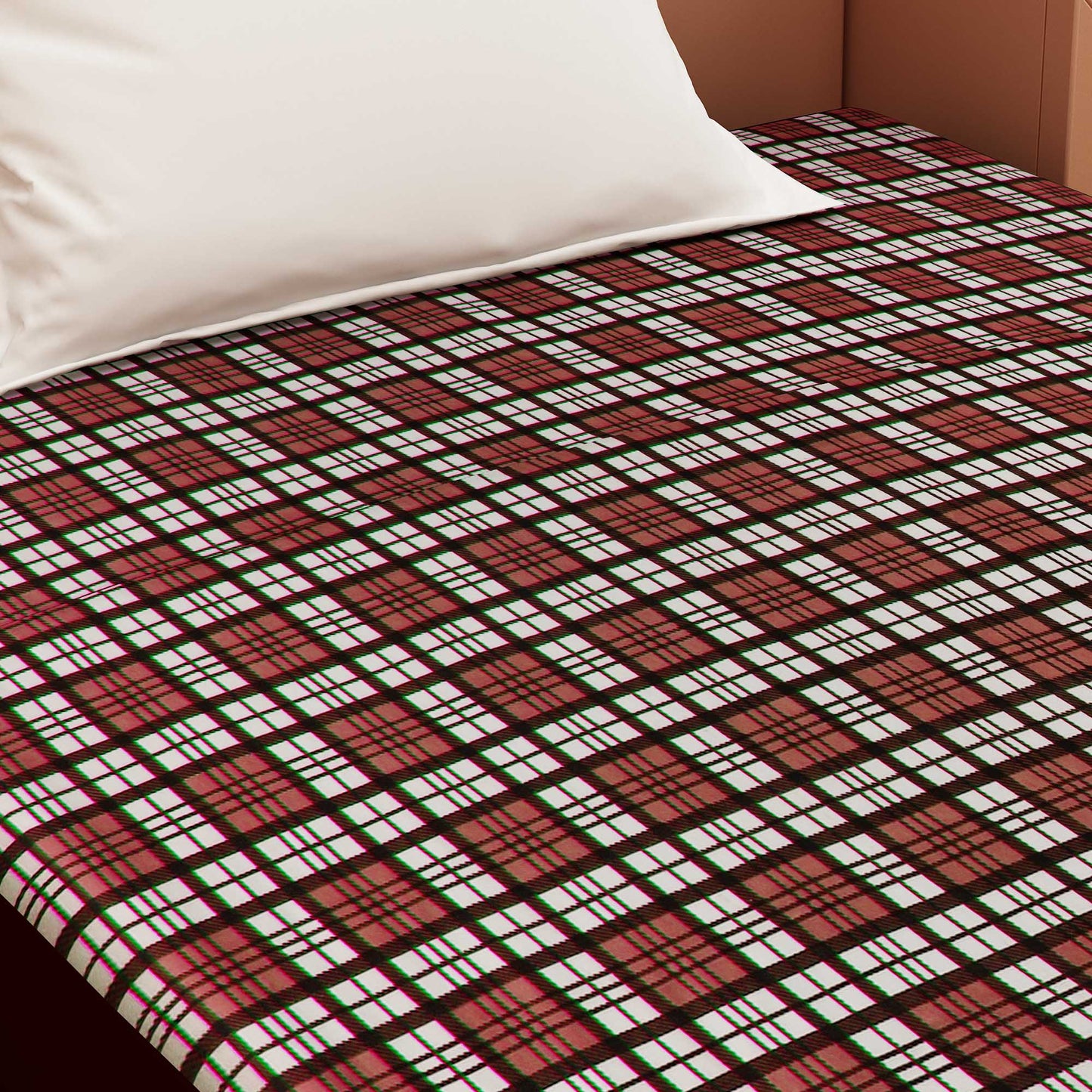 Waterproof Mattress Protector with 360 Degree Elastic Strap, Luxury Terry Printed (Brown, Available in 16 Sizes)