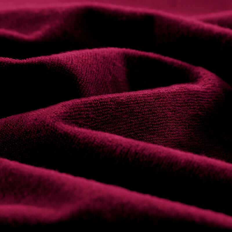 Waterproof Mattress Protector with 360 Degree Elastic Strap, Luxury Terry (Maroon, Available in 16 Sizes)
