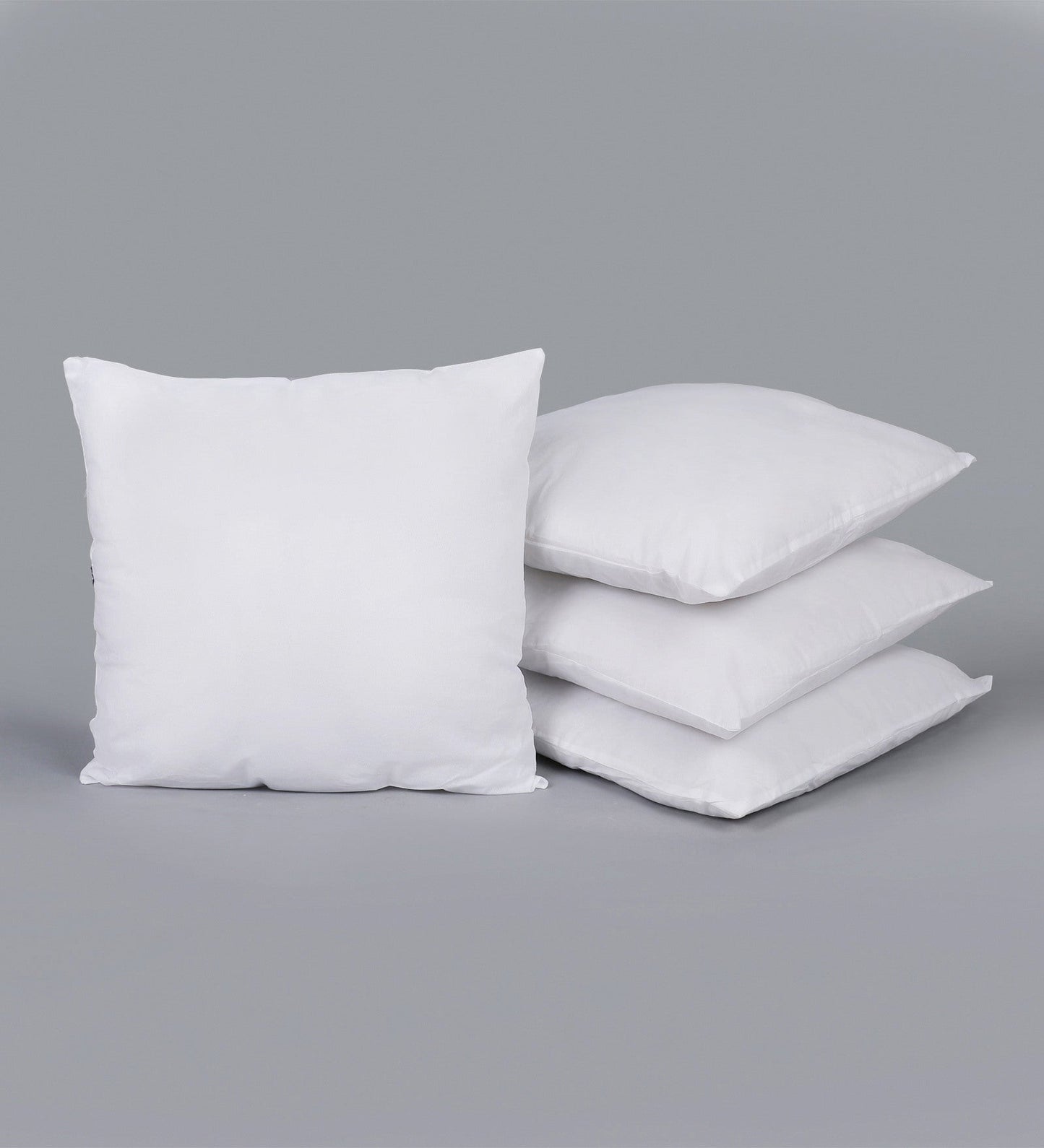 JDX Soft Microfiber Square White Cushion Filler for Bed, Sofa, Set of 5