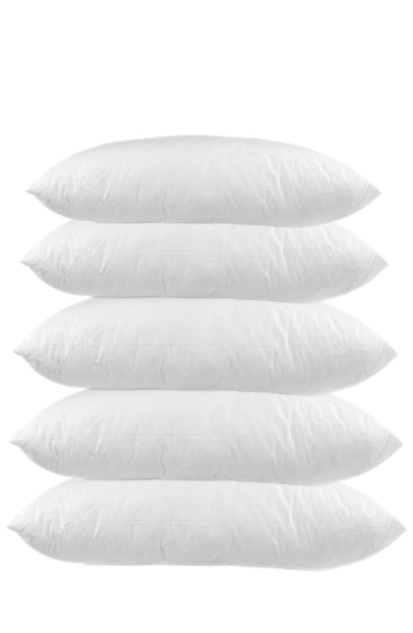 JDX Soft Microfiber Square White Cushion Filler for Bed, Sofa, Set of 5