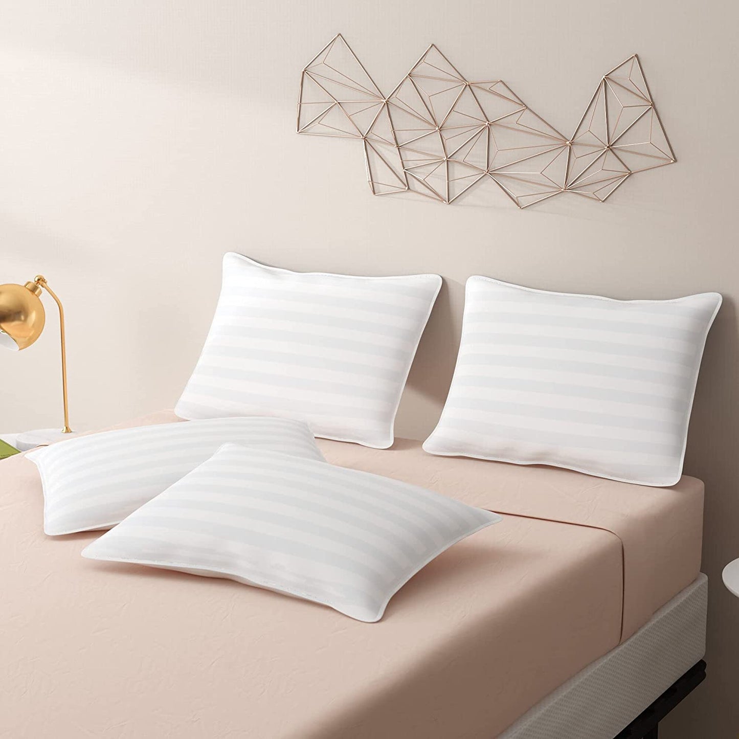 JDX Premium Ultra Soft Microfiber Pillows for Sleeping White Set of 4