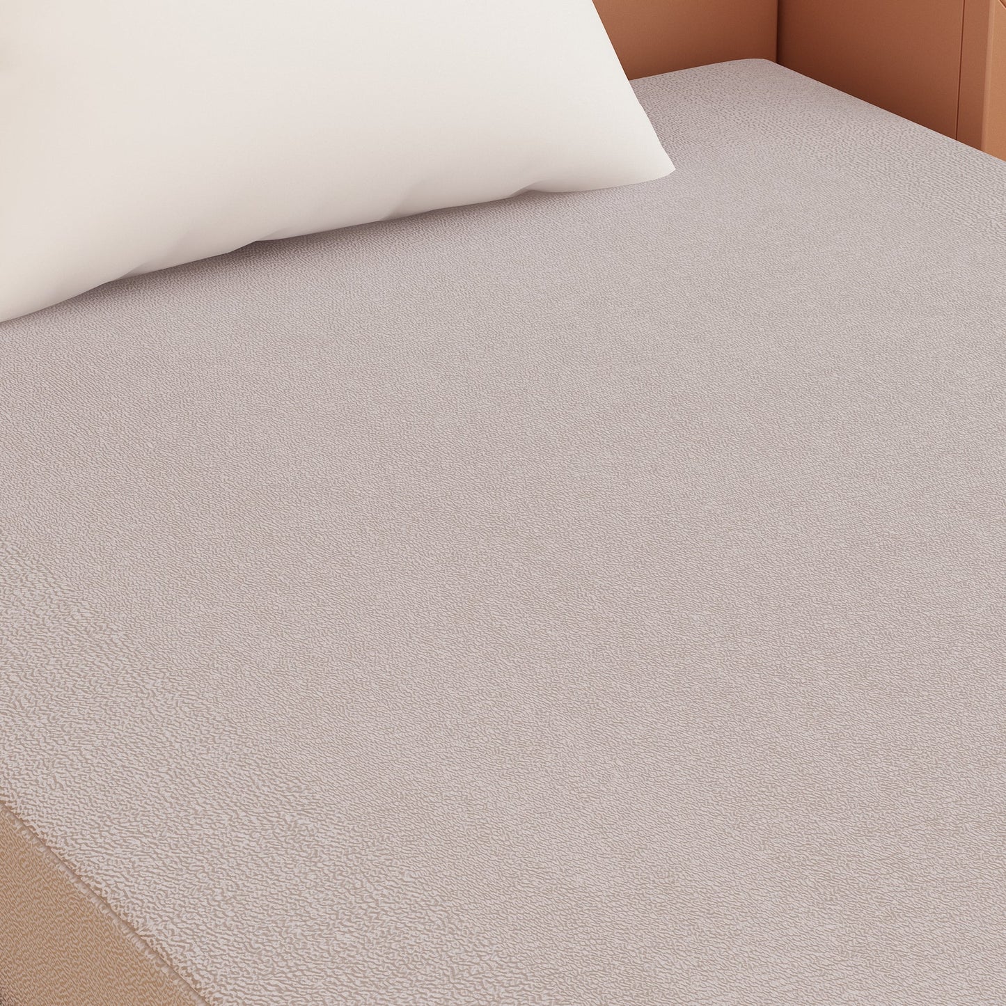 Waterproof Mattress Protector with 360 Degree Elastic Strap, Luxury Terry (Grey, Available in 16 Sizes)