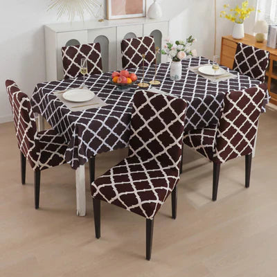 Diamond Red Chair & Table Cover