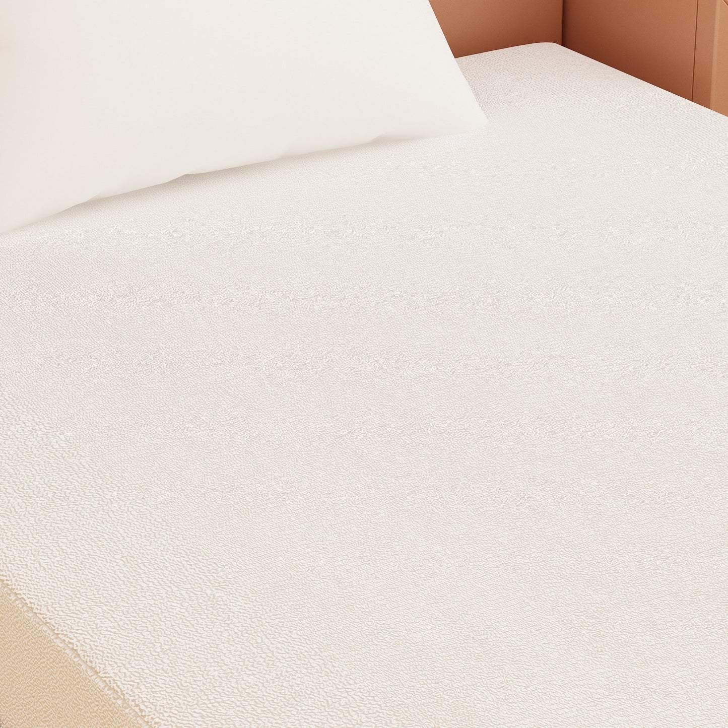 Waterproof Mattress Protector with 360 Degree Elastic Strap, Luxury Terry (White, Available in 16 Sizes)