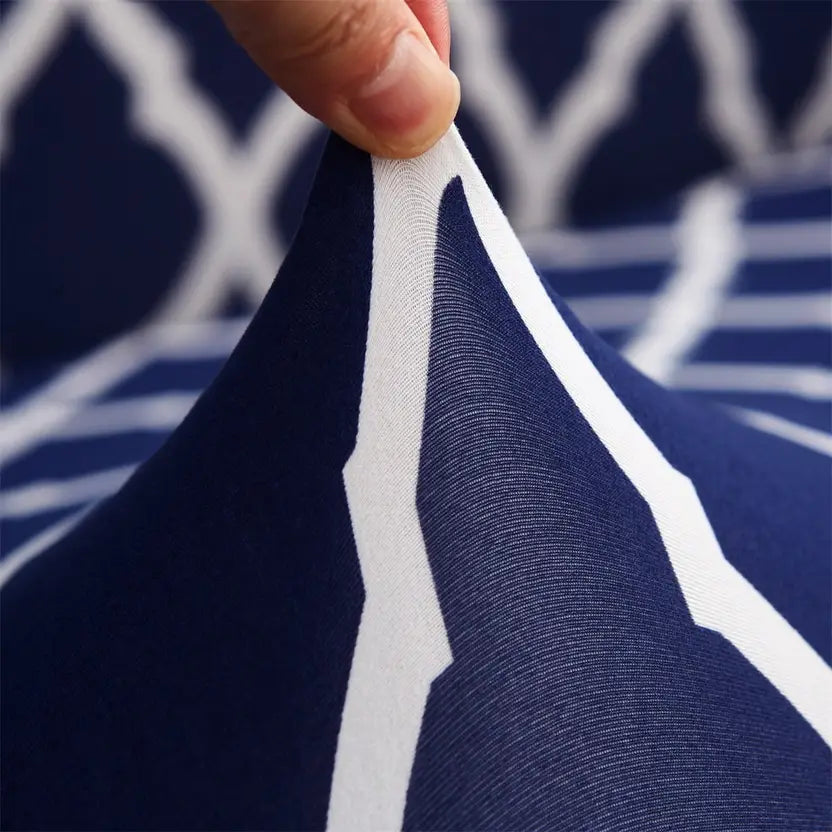 L Shape Sofa Cover-Blue Diamond - Luxury Quality Strechable & Dust-proof Sofa Cover