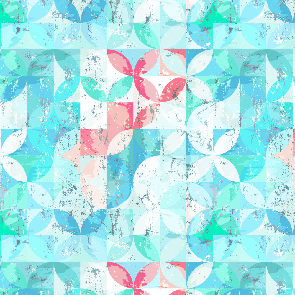 Artful Tiles Geometric Teal Heavy Satin Room Darkening Curtains Set Of 2 - (DS254B)