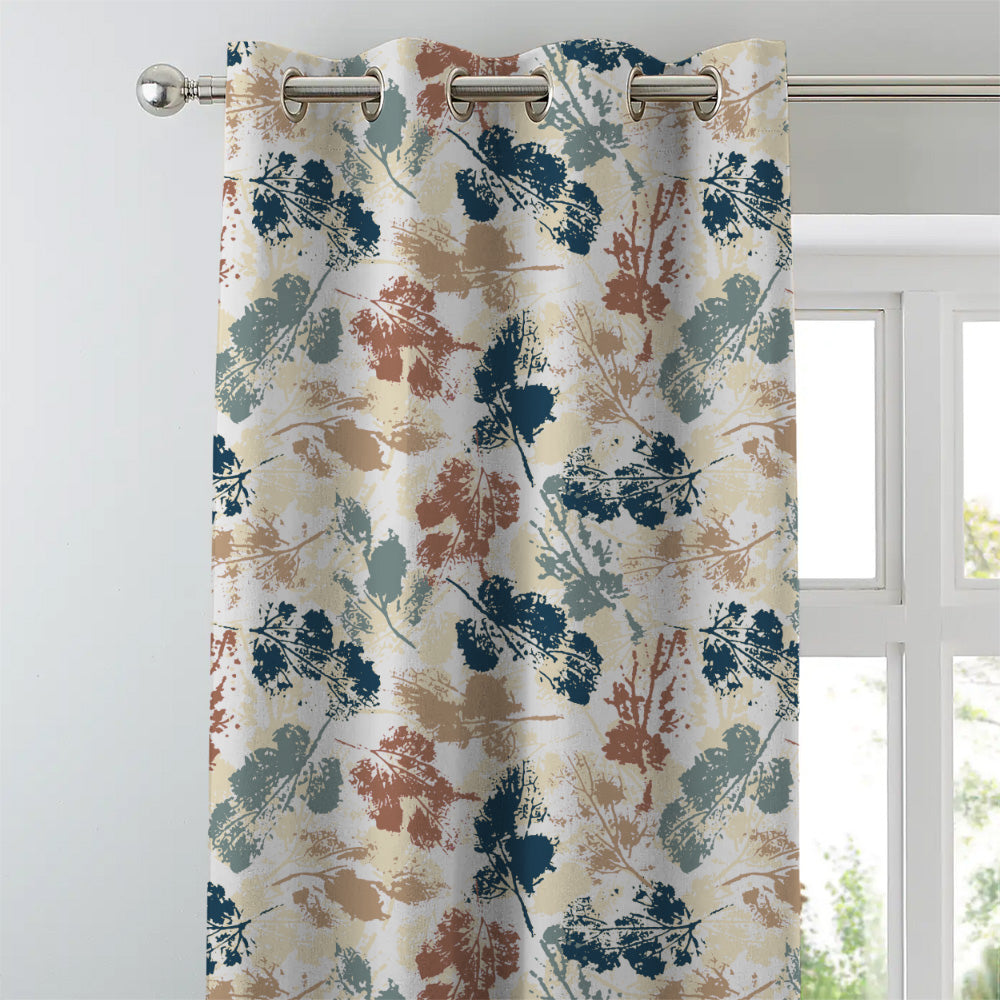 Chromatic Meadows Digital Print Room Darkening & Sheer Combination Curtains Set Of 4 - (271DOMBRE27)