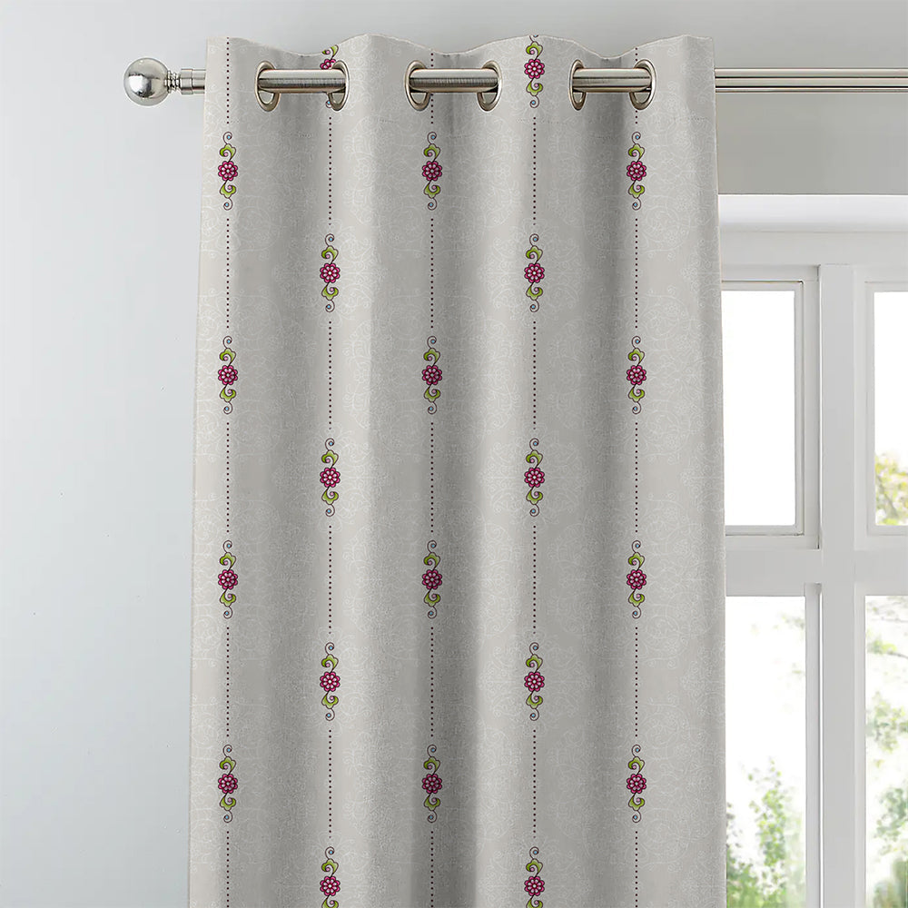 Elegant Ethenic Print Room Darkening Curtain - Set of 2 - DS274A