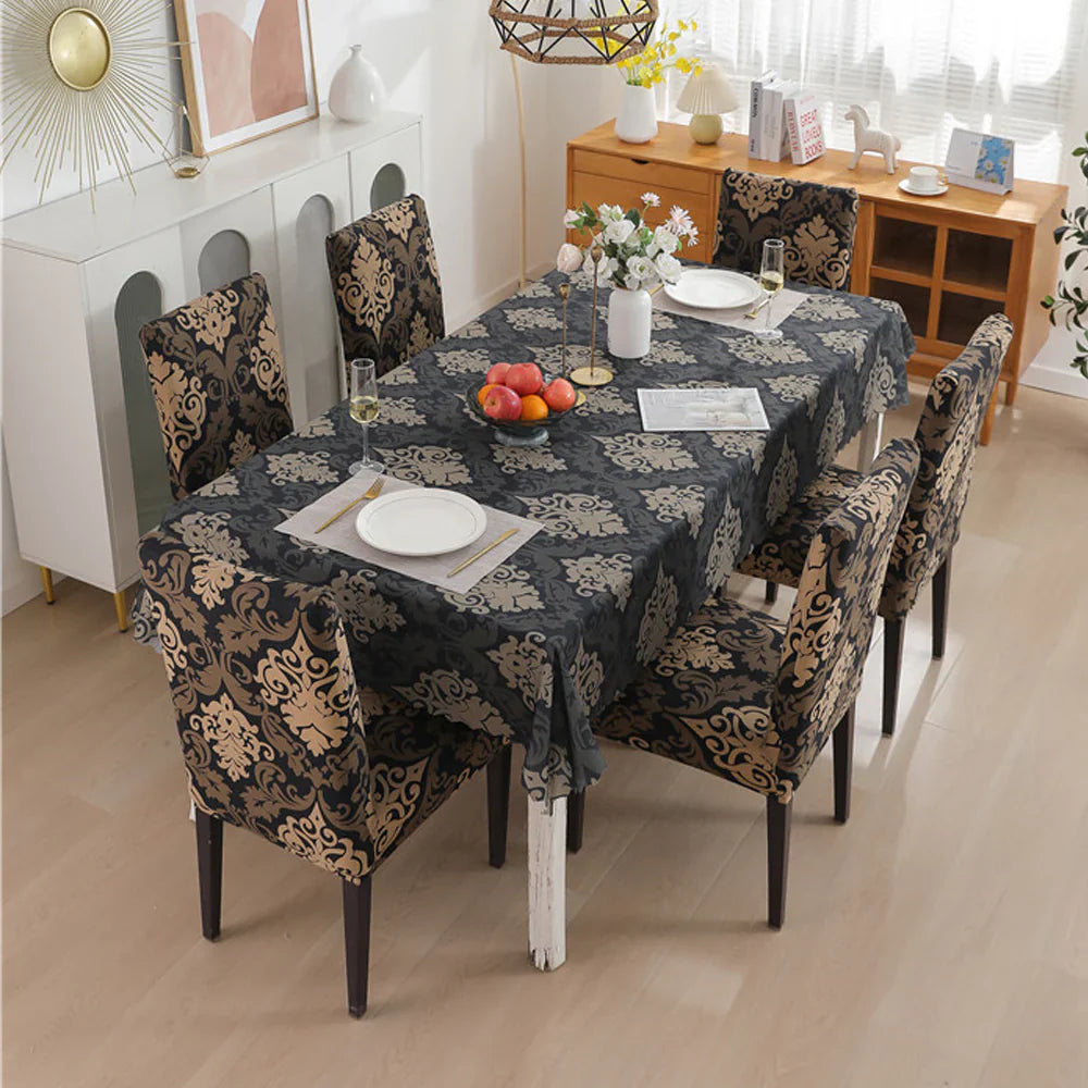 Brown Brocade - Luxury Quality Strechable & Dust-proof Chair & Table Cover