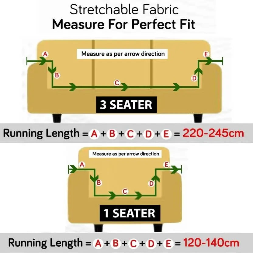 MAROON DIAMOND - Luxury Quality Strechable & Dust-proof Sofa Cover