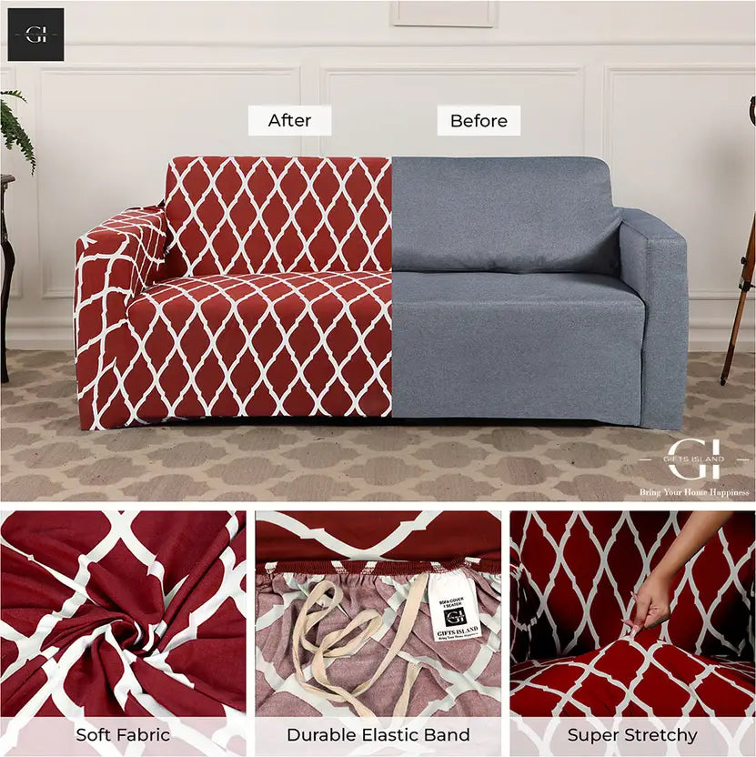 Red Diamond - Luxury Quality Strechable & Dust-proof Sofa Cover