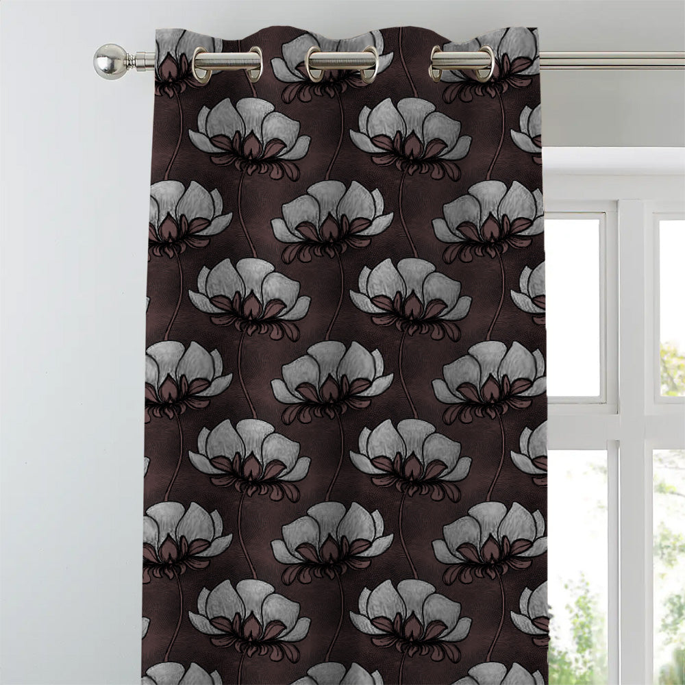 Elegent Indie Print Matt Finish Room Darkening Curtain Set of 2 MTDS318C