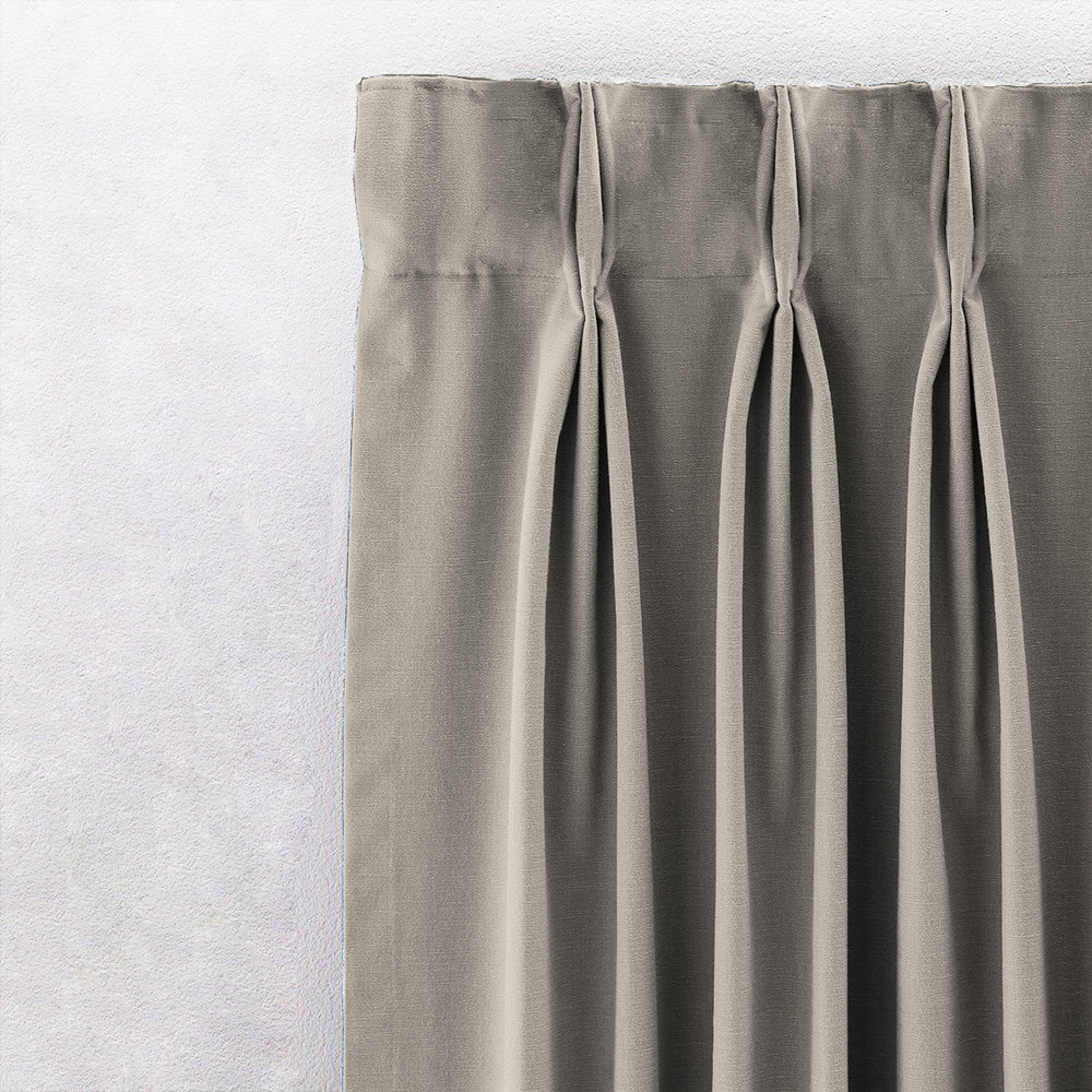 Jacquard Room Darkening Curtains in Bone Beige Set Of 2 - (P326)