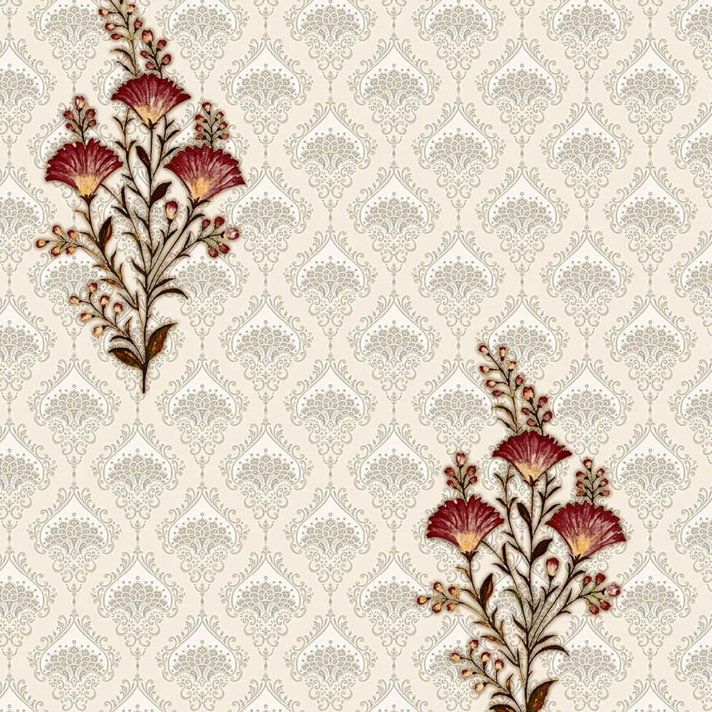 Elegant Ethenic Print Room Darkening Curtain Set of 2 - DS343A