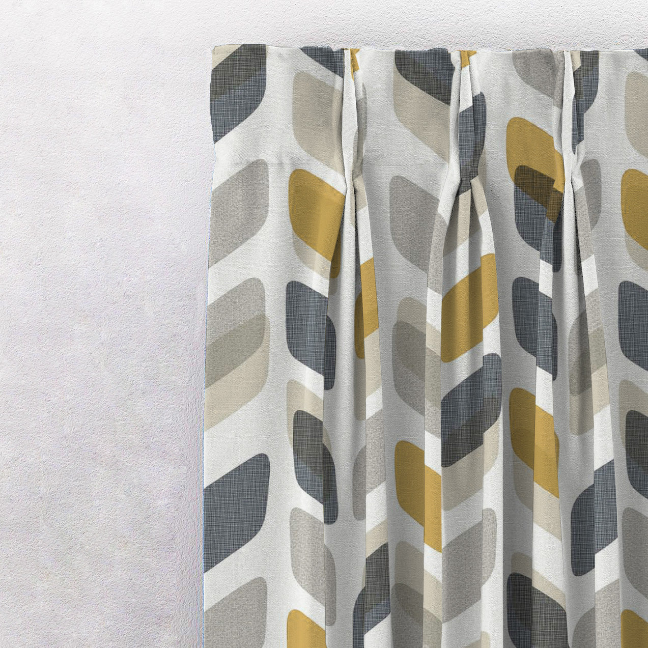 Elegant Geometric Print Room Darkening Curtain - Set of 2 - DS395A