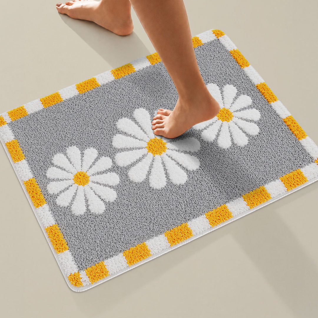 Blossom Grey Bathroom Mat