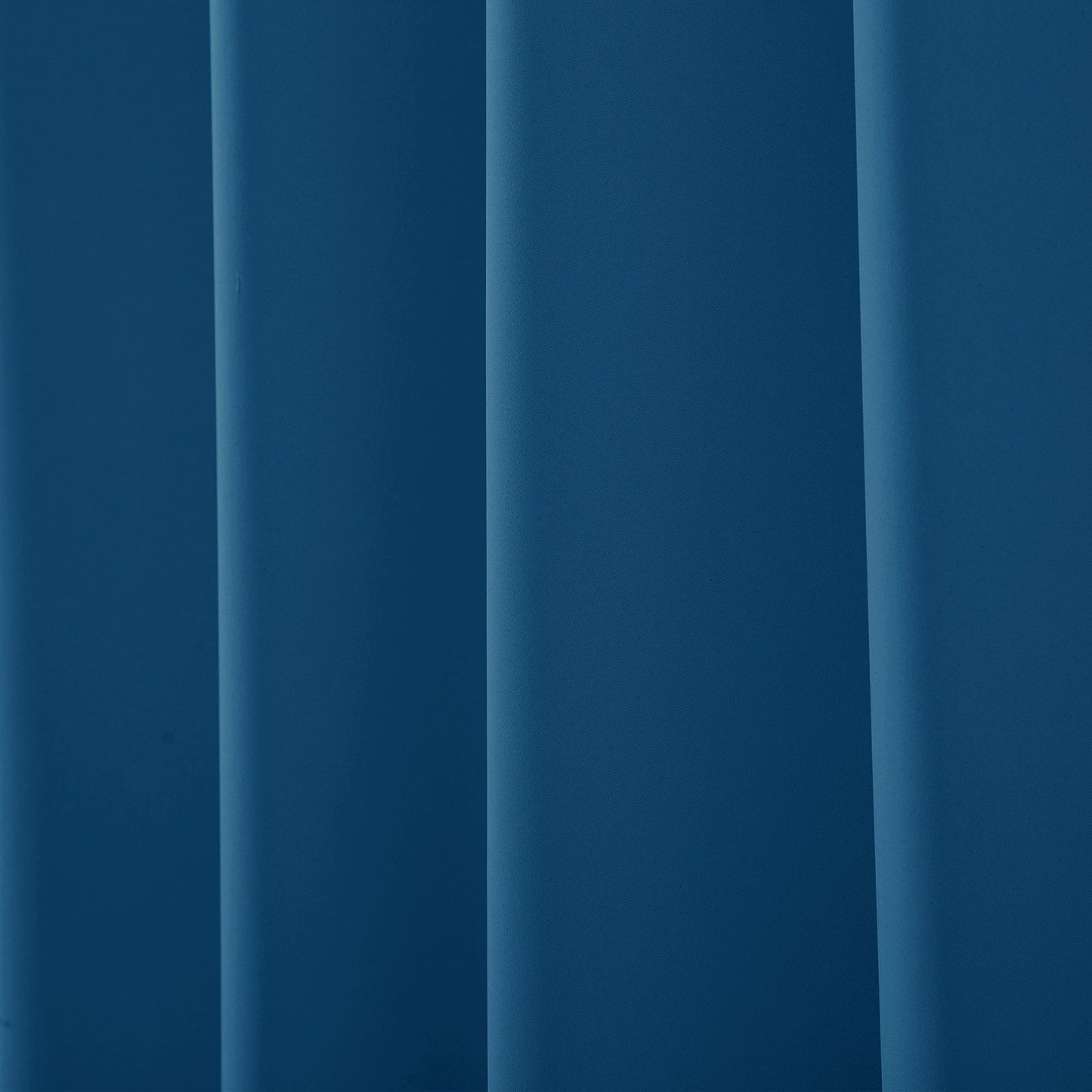 2 Pcs Blue-Silver Blackout Gold Faux Silk Room Darkening Door Curtains, 7 Ft