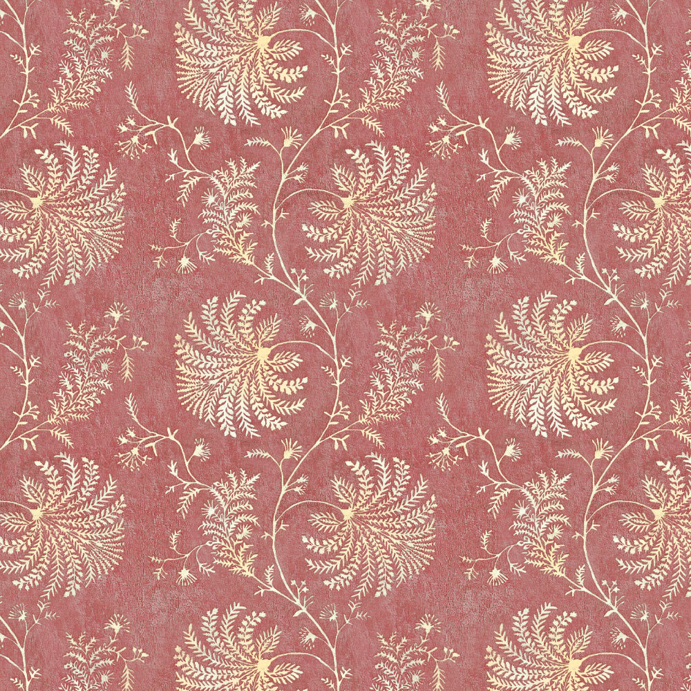 Vines of Heritage Indie Dusty Pink Heavy Satin Room Darkening Curtains Set Of 2 - (DS409B)