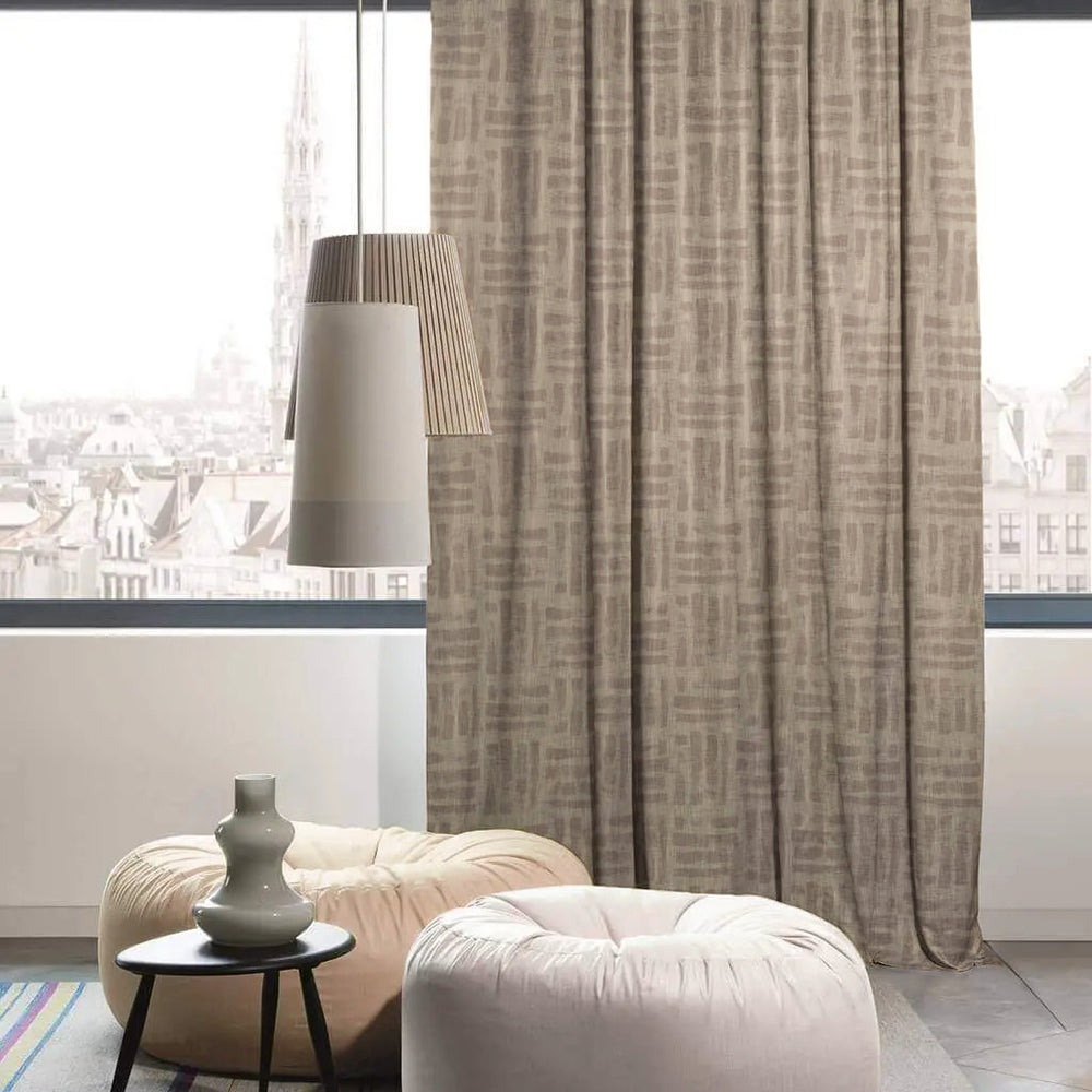Elegant Geometric Print Room Darkening Curtain - Set of 2 - DS413D