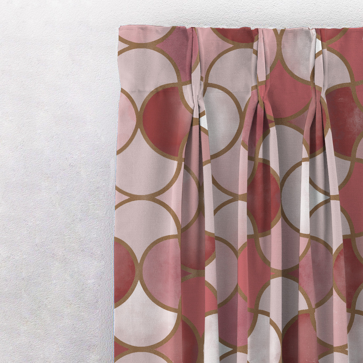 Elegant Ethenic Print Room Darkening Curtain - Set of 2 - DS454C