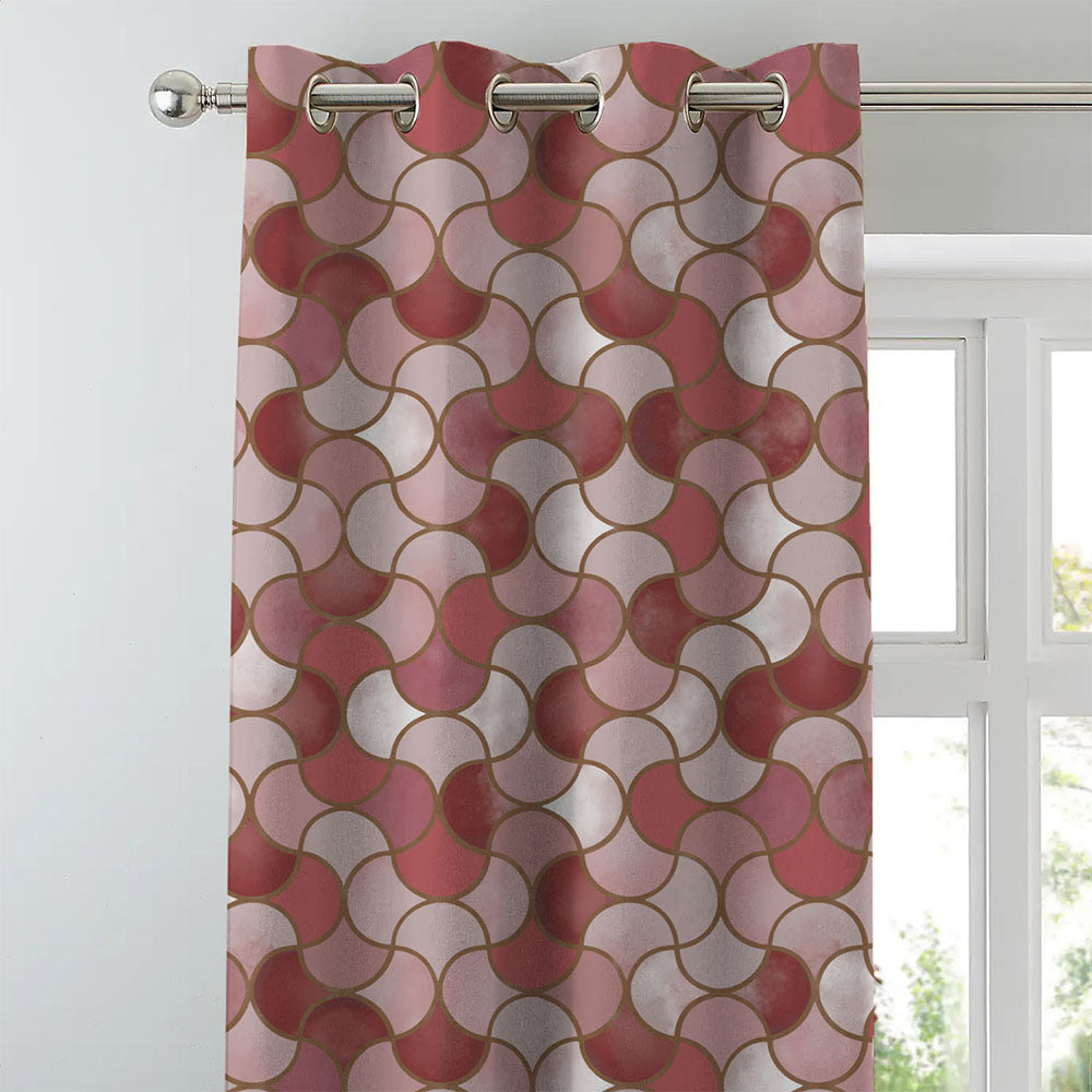 Elegant Ethenic Print Room Darkening Curtain - Set of 2 - DS454C