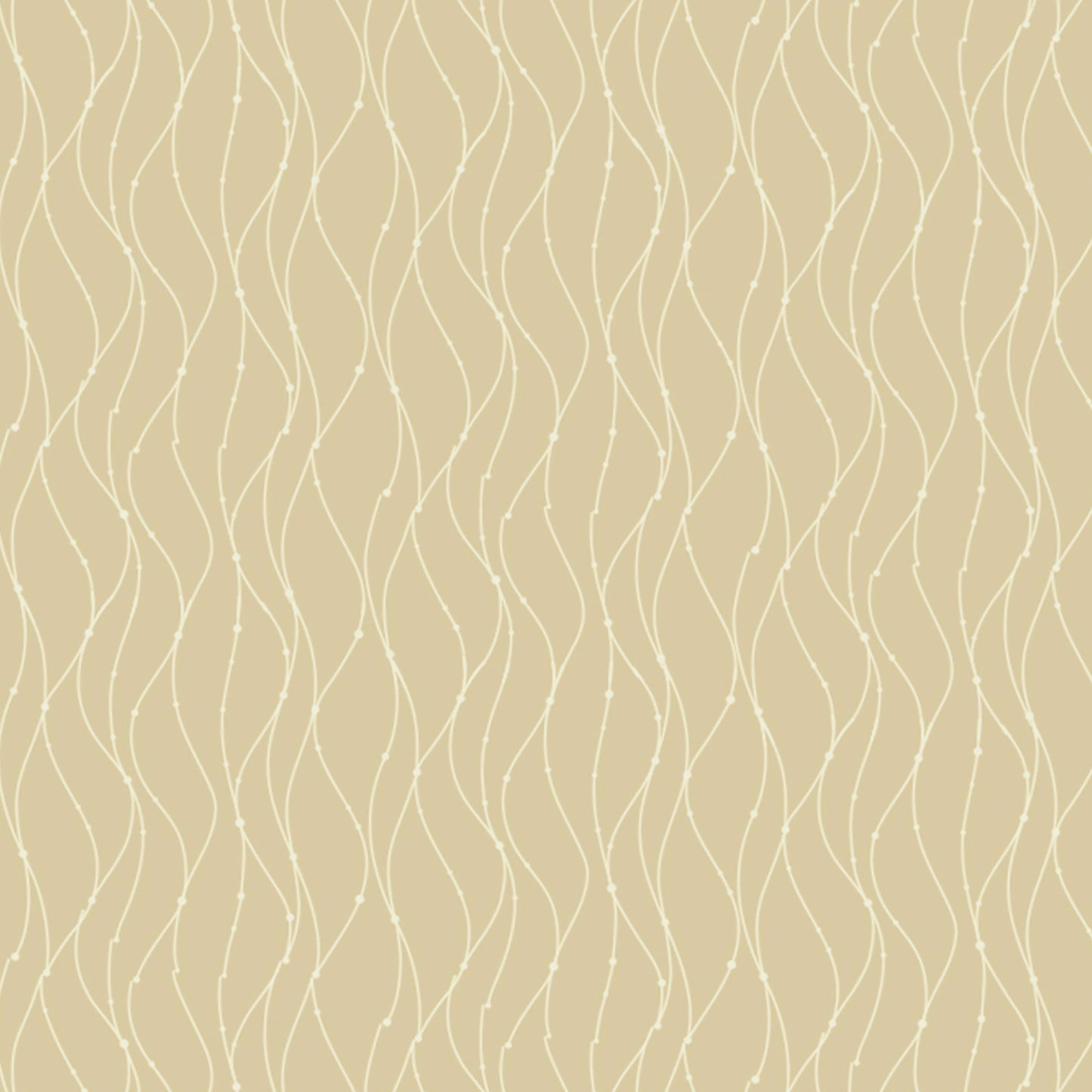 2 Pcs Blackout Foil Beige & Golden Curvy Line Dots Window/Door/Long Door Curtains