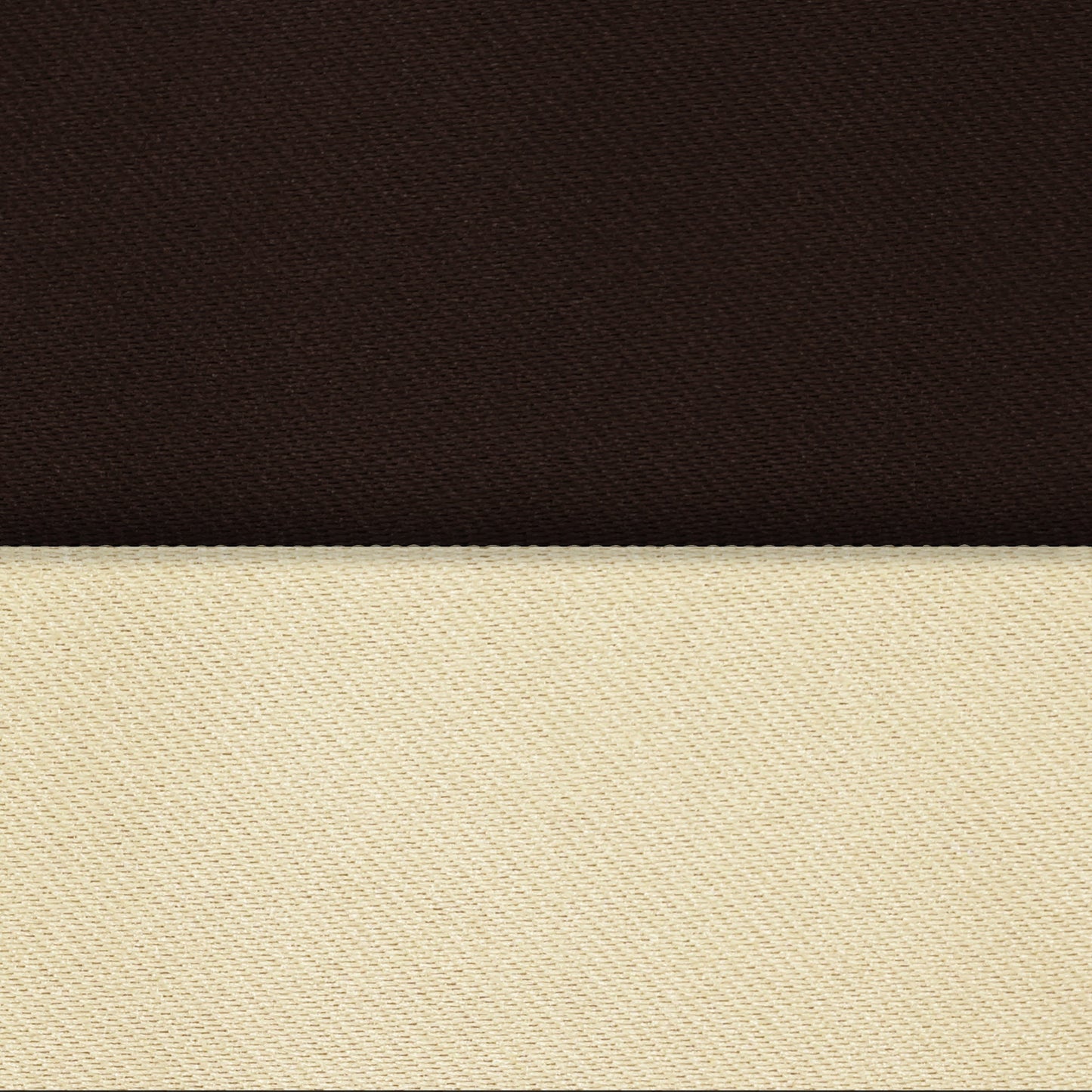 2 Pcs Brown-Beige Blackout Gold Faux Silk Room Darkening Door Curtains, 7 Ft
