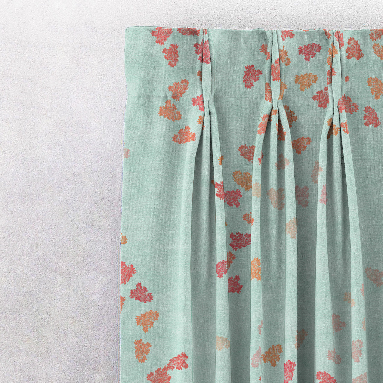 Elegant Floral Print Room Darkening Curtains- Set of 2 - DS500 C