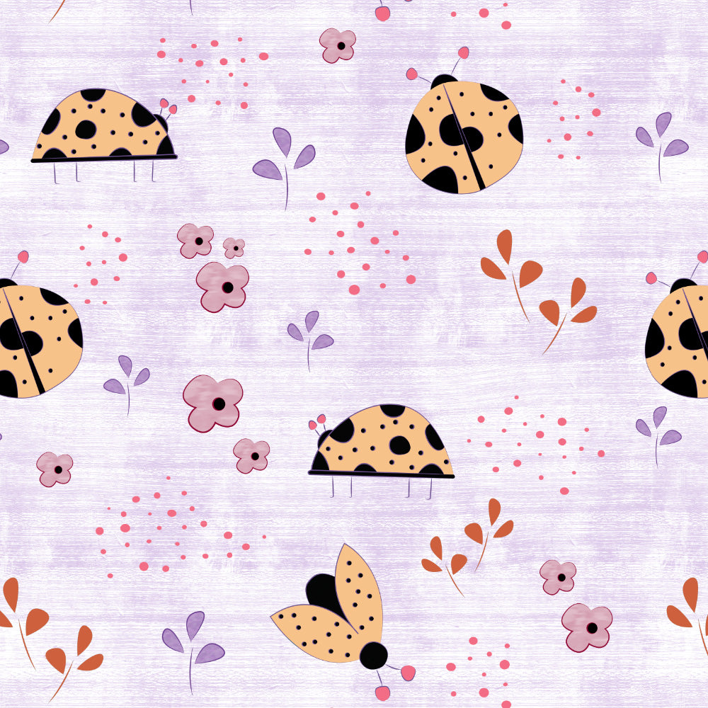 Buggy Bliss Kids Pastel Purple Heavy Satin Room Darkening Curtains Set Of 2 - (DS511E)