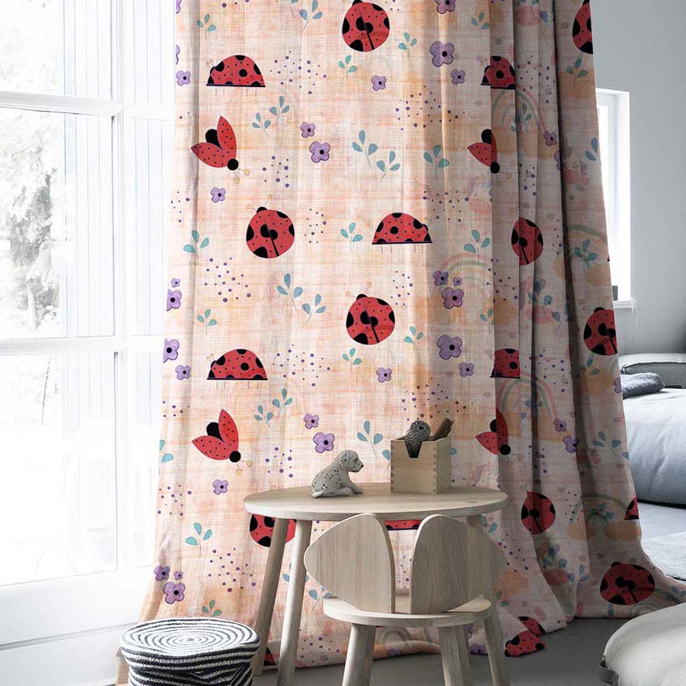Elegant Kids Print Room Darkening Curtain - Set of 2 - DS511F