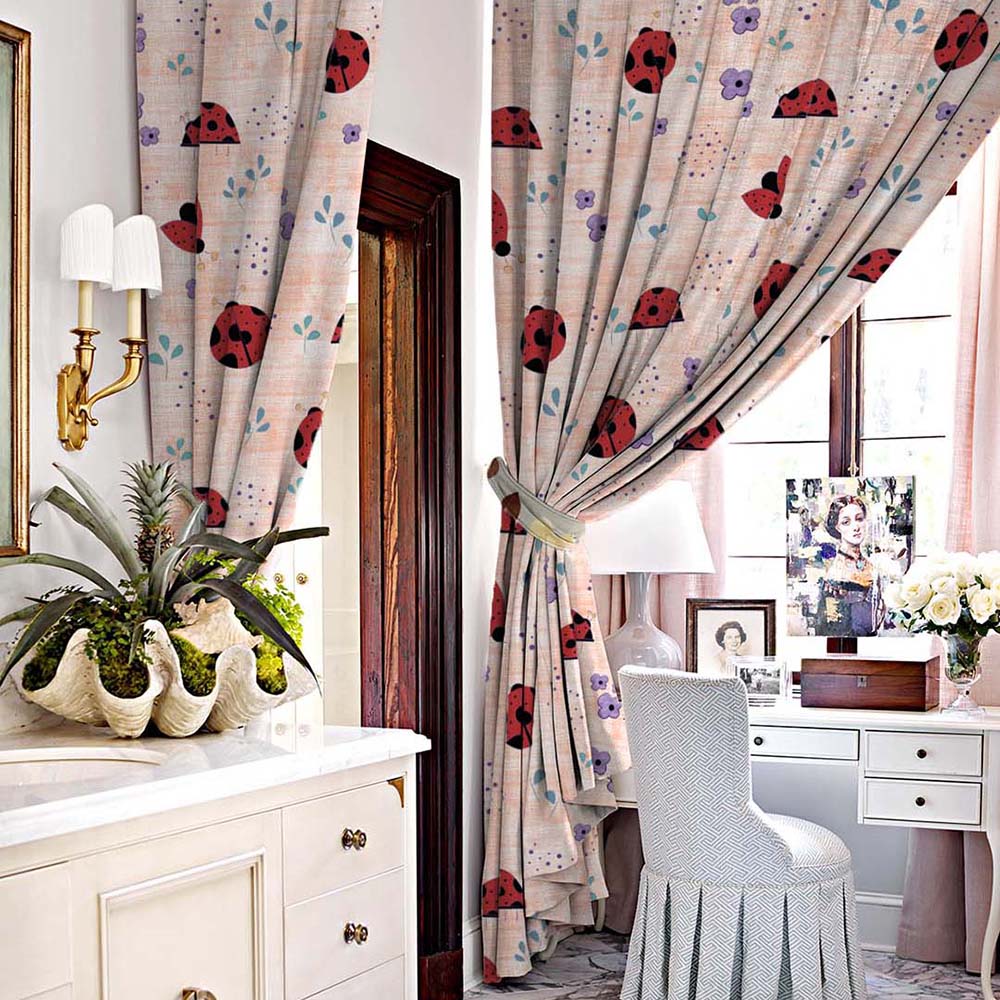 Elegant Kids Print Room Darkening Curtain - Set of 2 - DS511F