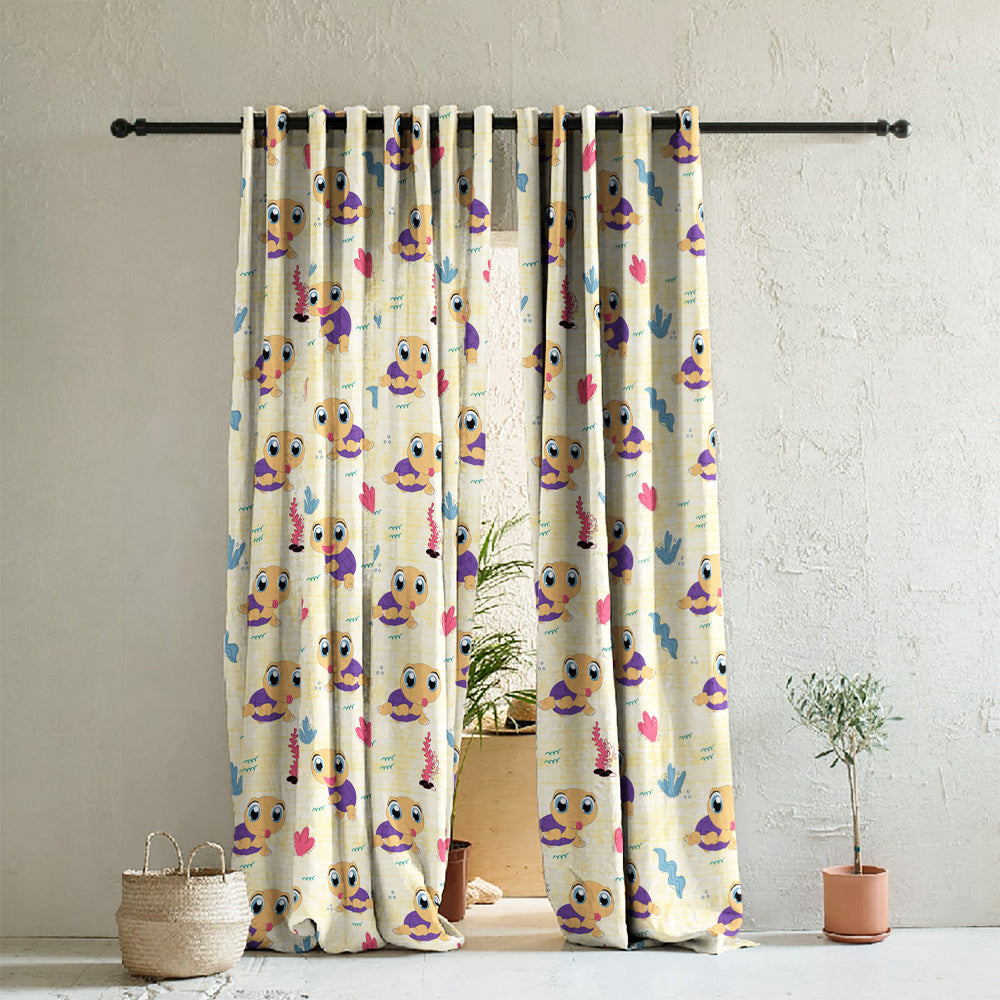 Elegant Kids Print Room Darkening Curtain - Set of 2 - DS513B