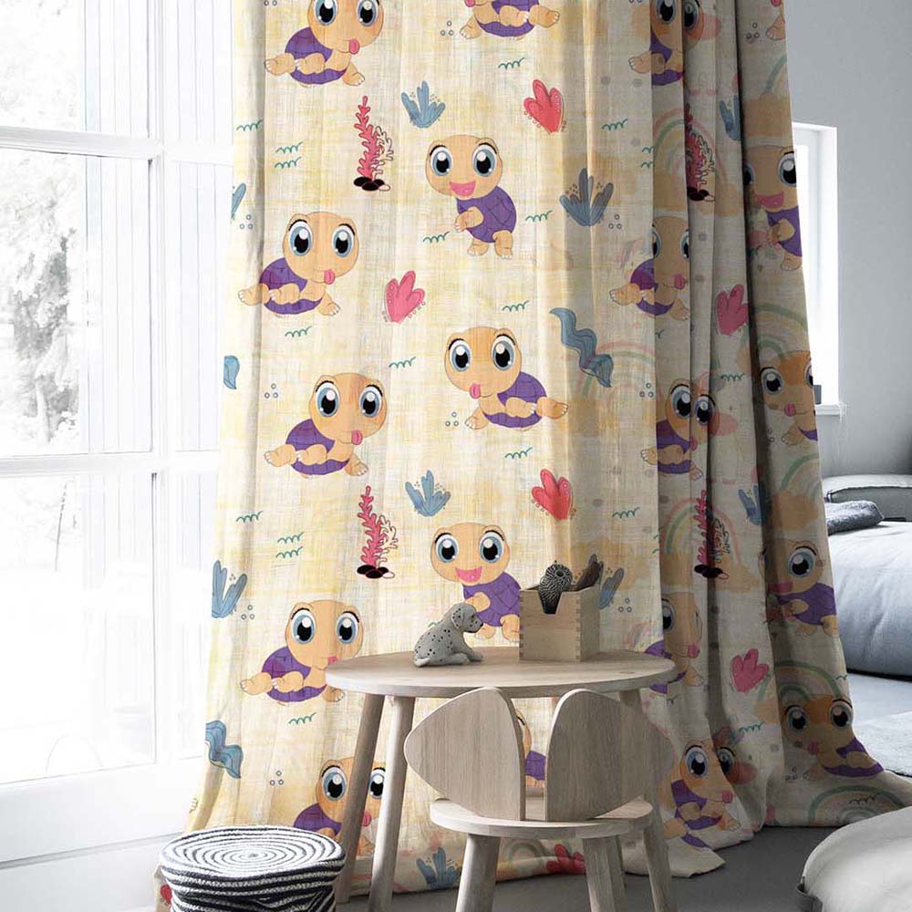 Elegant Kids Print Room Darkening Curtain - Set of 2 - DS513B