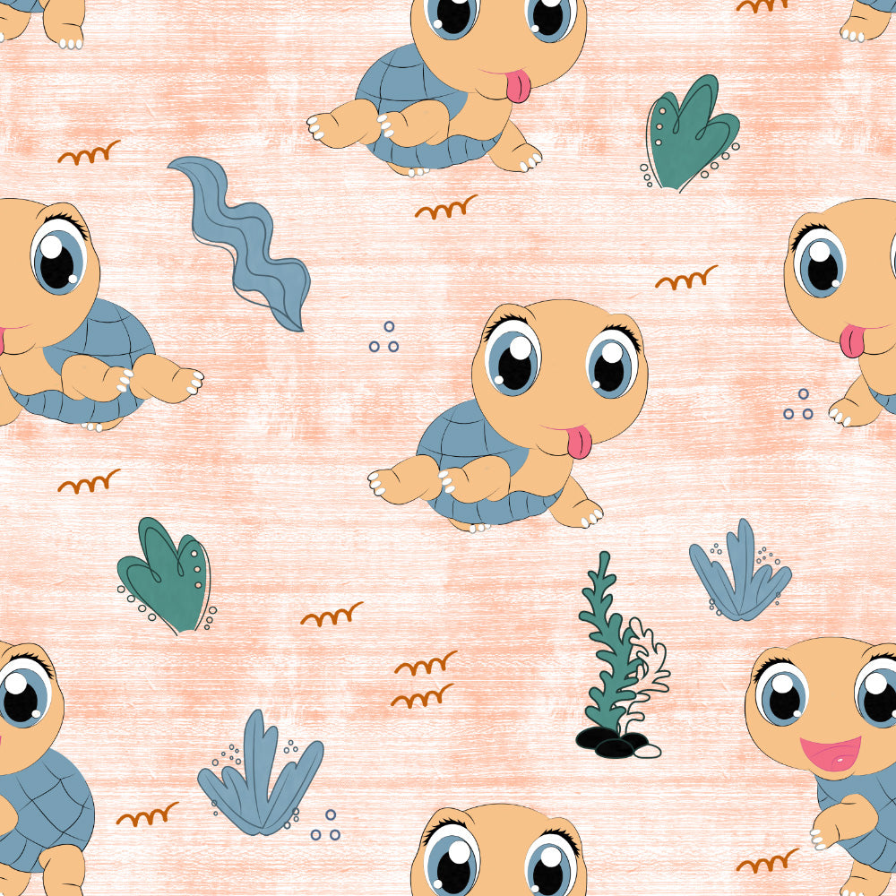 Turtle Tales Kids Orange Heavy Satin Room Darkening Curtains Set Of 2 - (DS513F)
