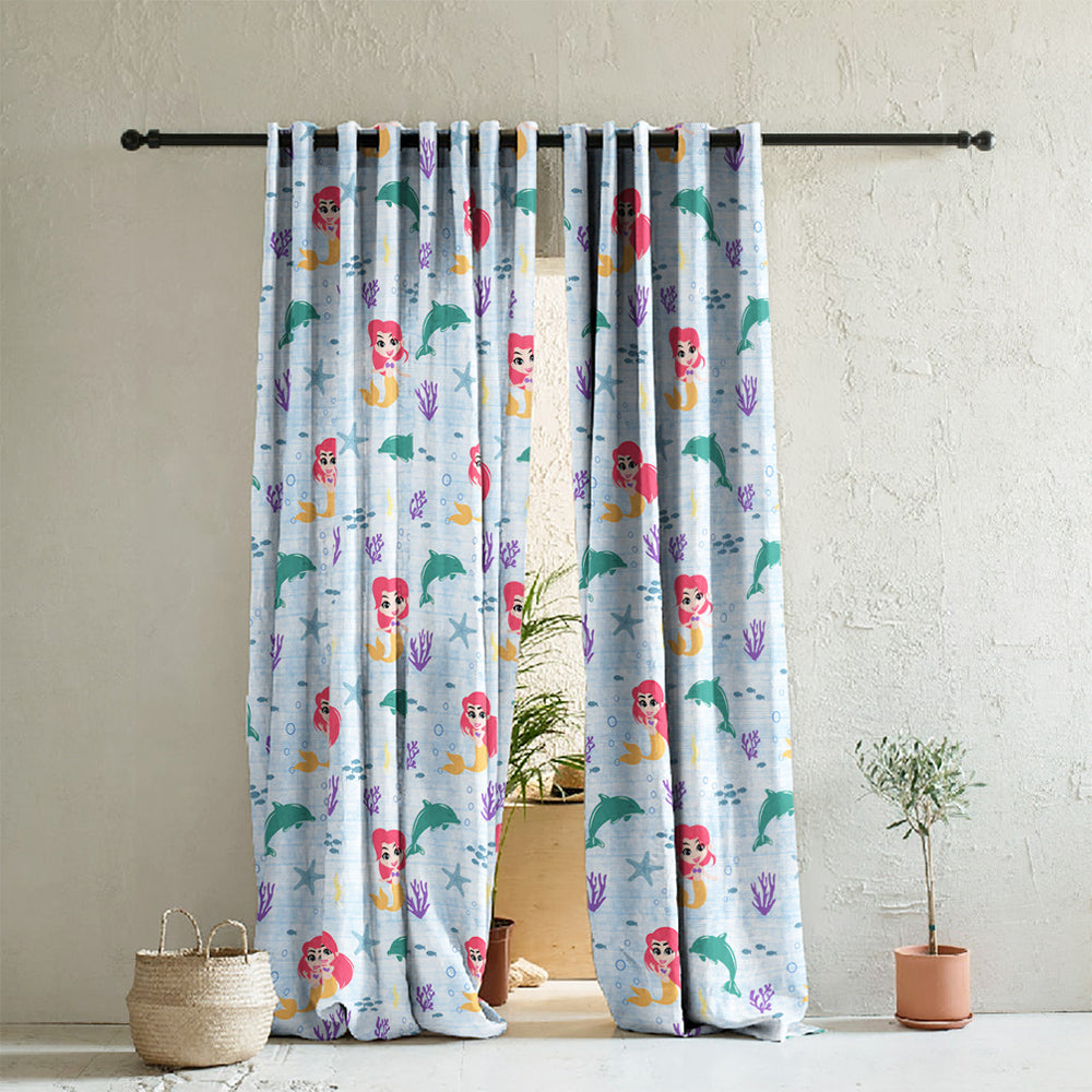 Elegant Kids Print Room Darkening Curtain - Set of 2 - DS514A