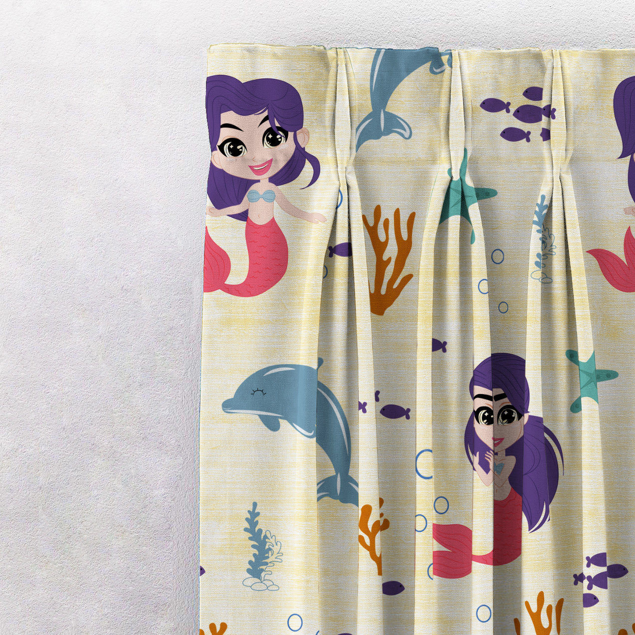Elegant Kids Print Room Darkening Curtain - Set of 2 - DS514B