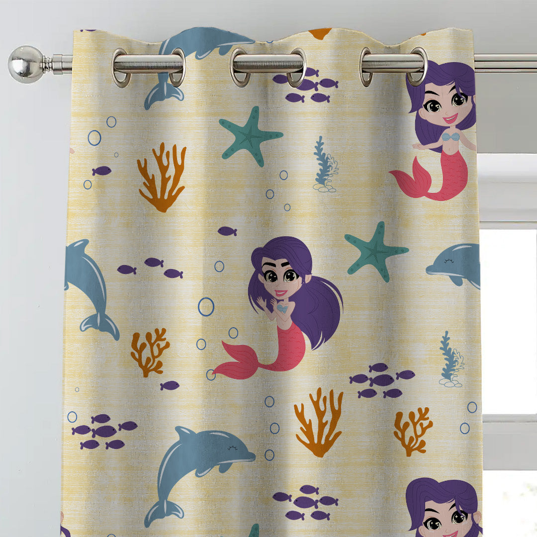 Elegant Kids Print Room Darkening Curtain - Set of 2 - DS514B
