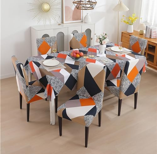 Prism Orange - Luxury Quality Strechable & Dust-proof Chair Table Covers