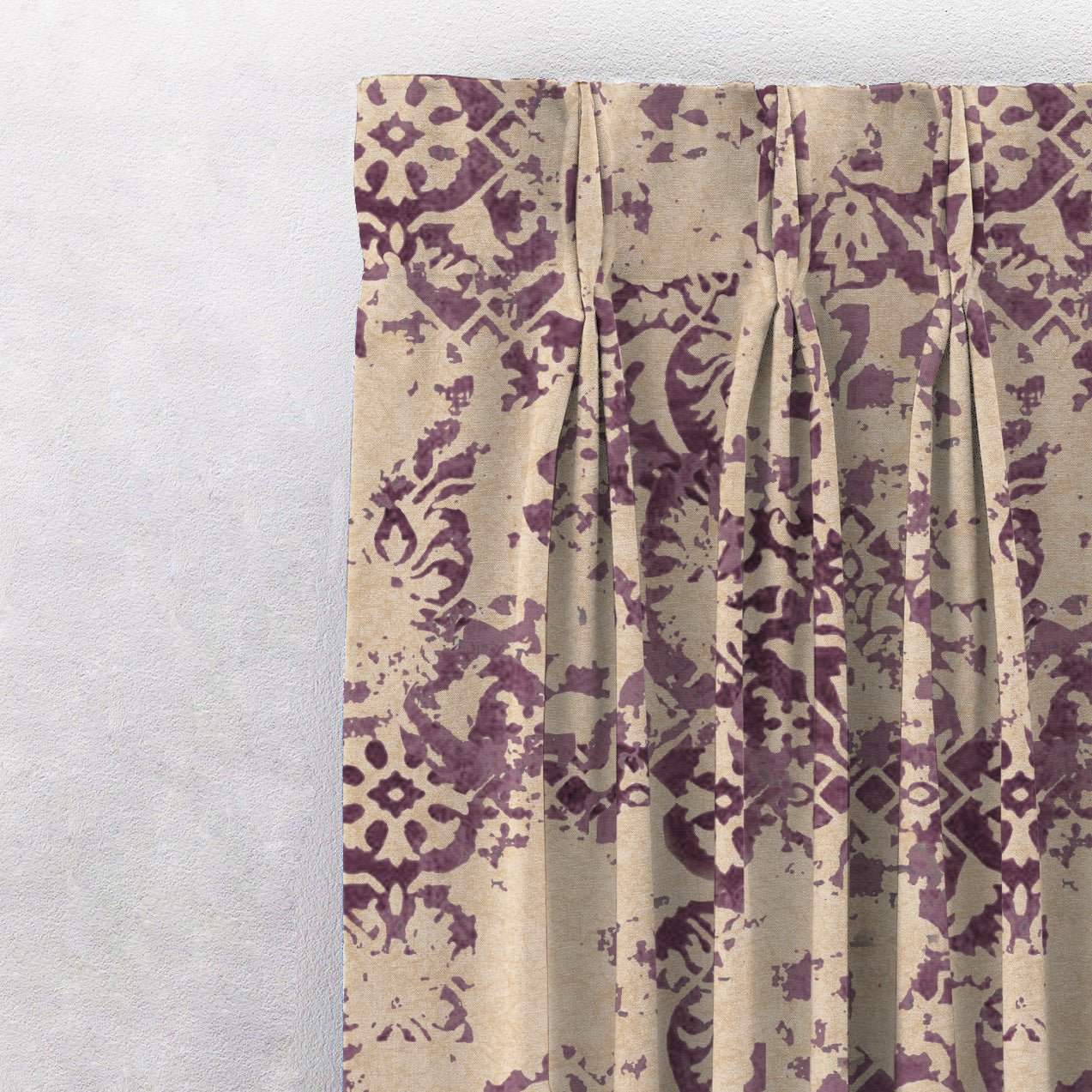 Rustic Radiance Floral & Ombre Print Combination Room Darkening Curtains Set Of 4 Door Curtain - (520BFL5)