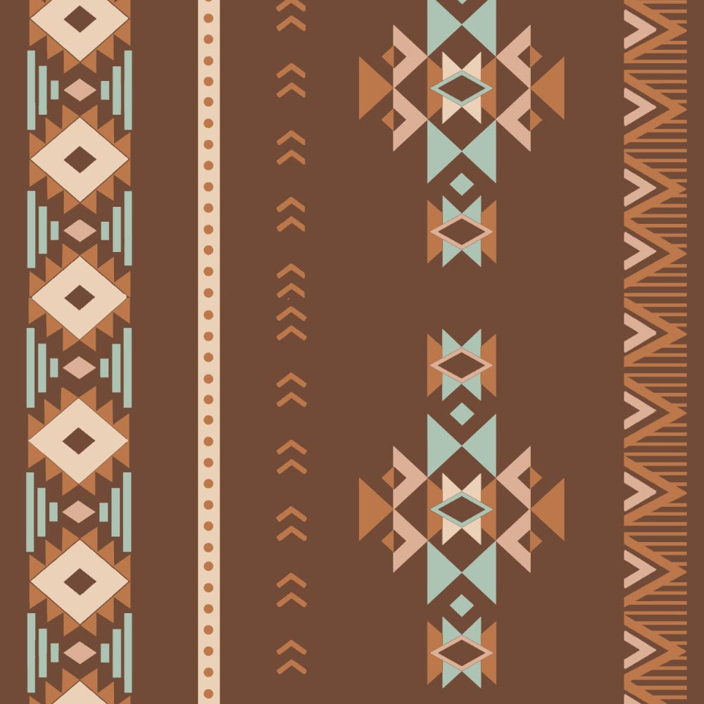 Digital Boho Printed Twill Textured Room Darkening Curtains Set Of 2 - DS529A