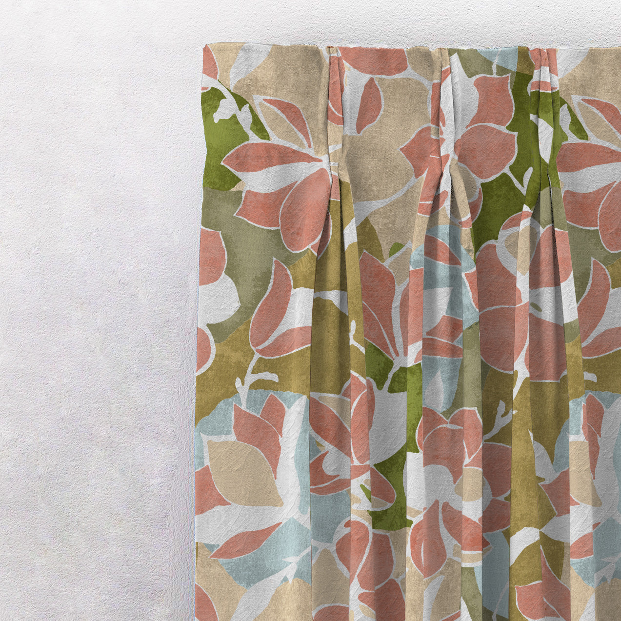 Digital Boho Printed Twill Textured Room Darkening Curtains Set Of 2 - DS531A