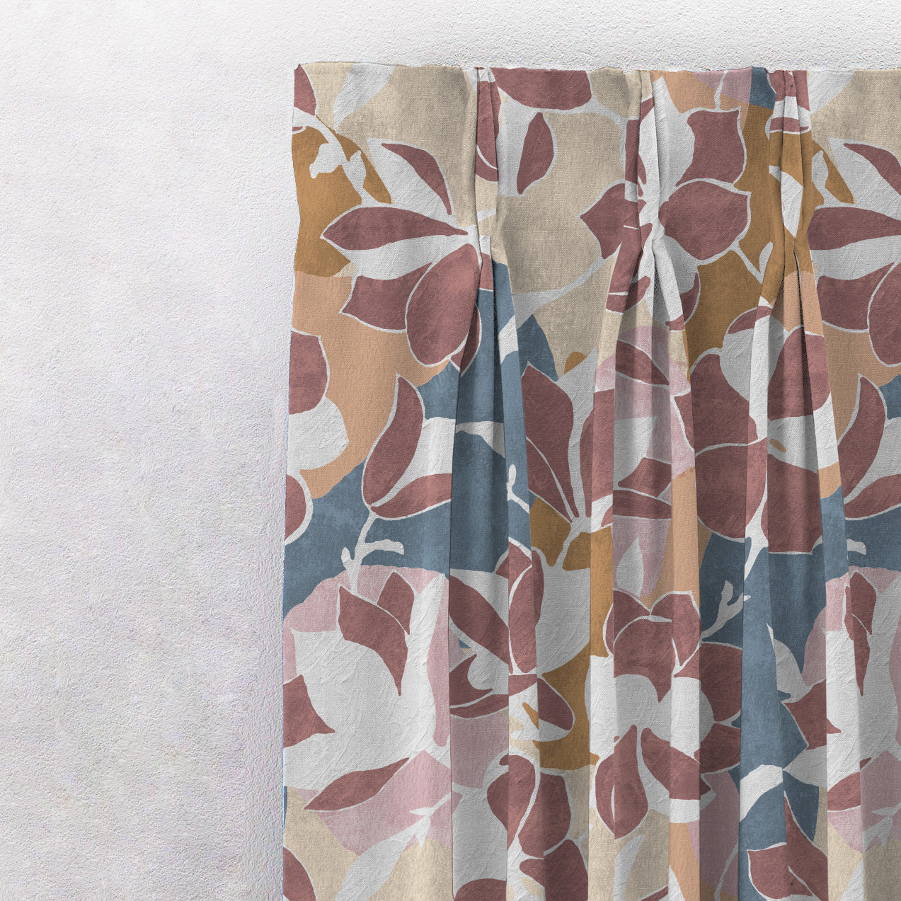 Digital Boho Printed Twill Textured Room Darkening Curtains Set Of 2 - DS531B