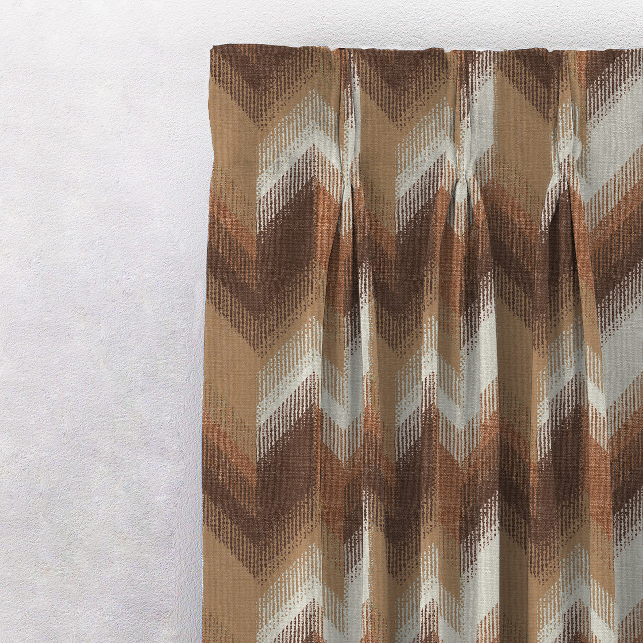 Digital Boho Printed Twill Textured Room Darkening Curtains Set Of 2 - DS533A