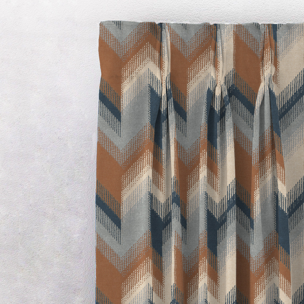 Digital Boho Printed Twill Textured Room Darkening Curtains Set Of 2 - DS533B