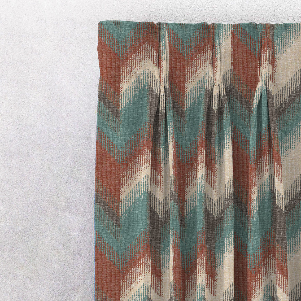 Digital Boho Printed Twill Textured Room Darkening Curtains Set Of 2 - DS533D