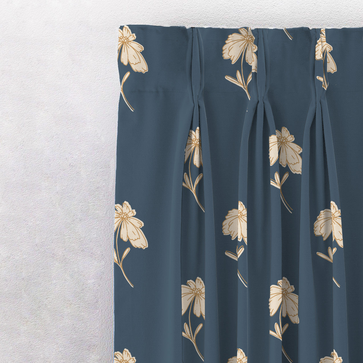 Digital Boho Printed Twill Textured Room Darkening Curtains Set Of 2 - DS534D