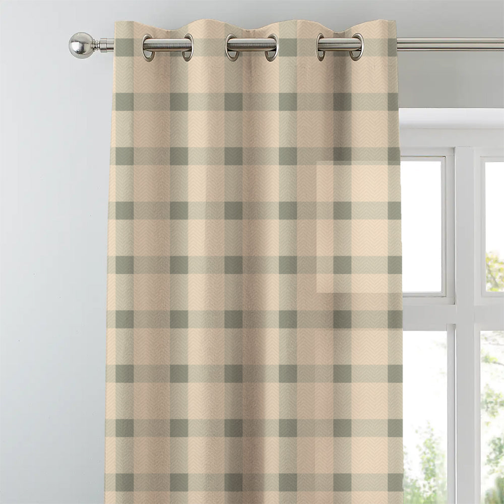 Digital Boho Printed Twill Textured Room Darkening Curtains Set Of 2 - DS535B