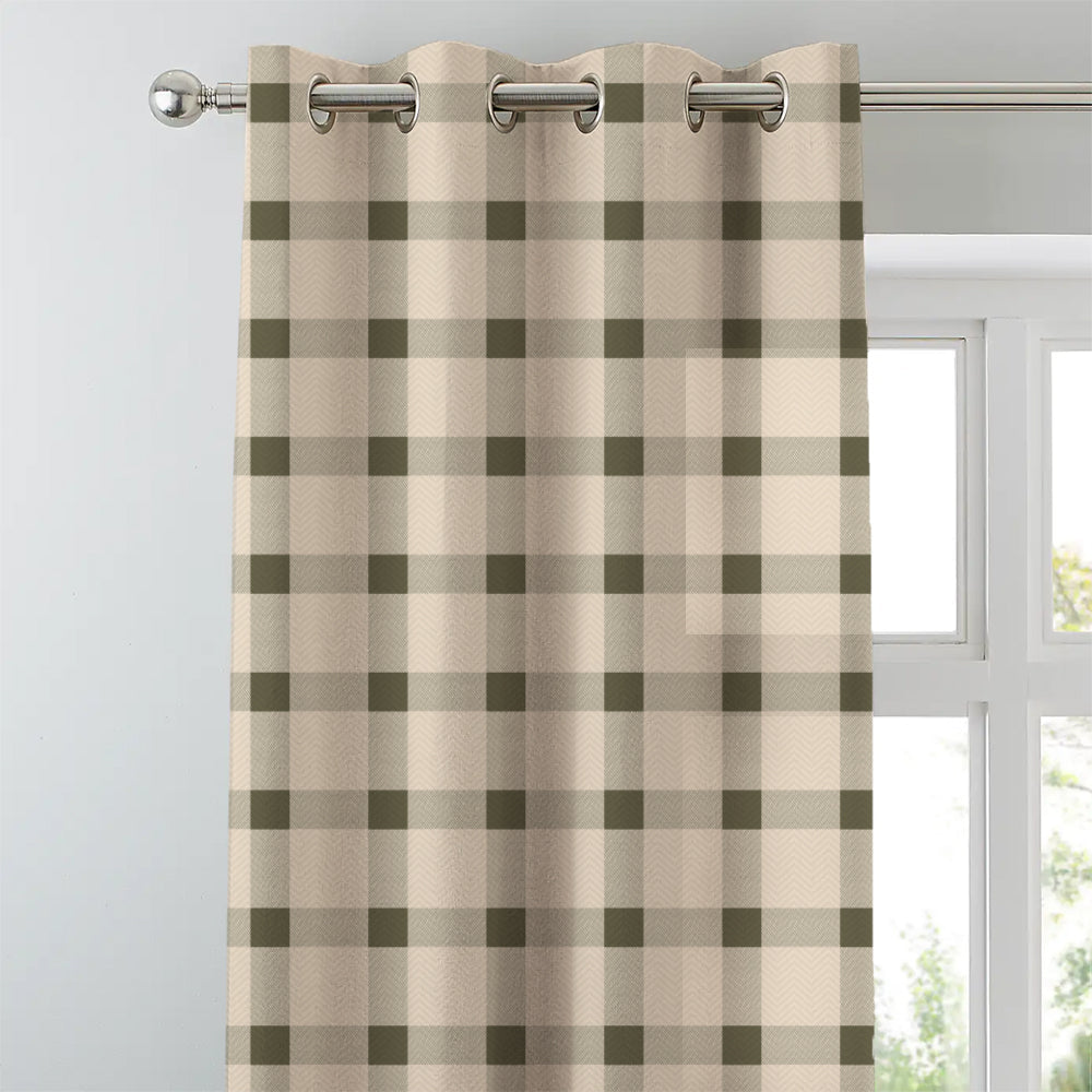 Digital Boho Printed Twill Textured Room Darkening Curtains Set Of 2 - DS535E