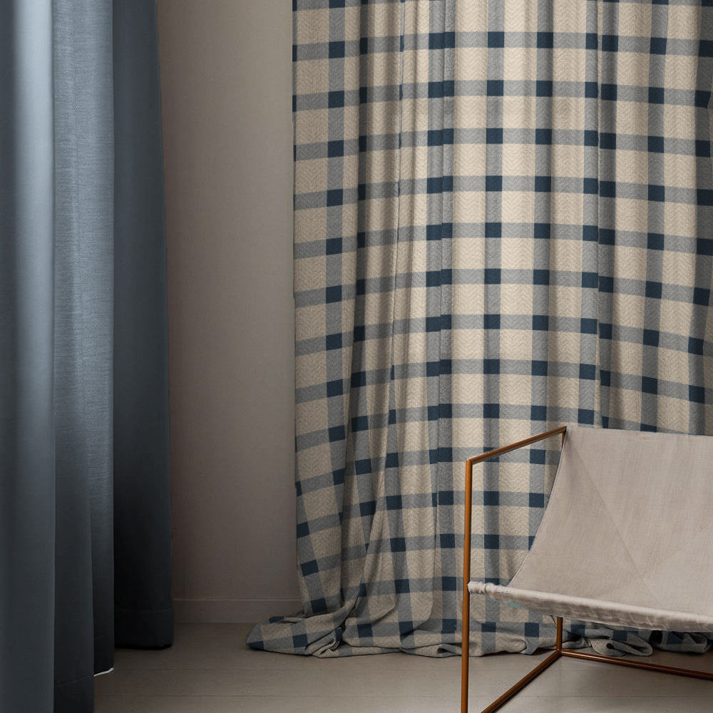Digital Boho Printed Twill Textured Room Darkening Curtains Set Of 2 - DS535F